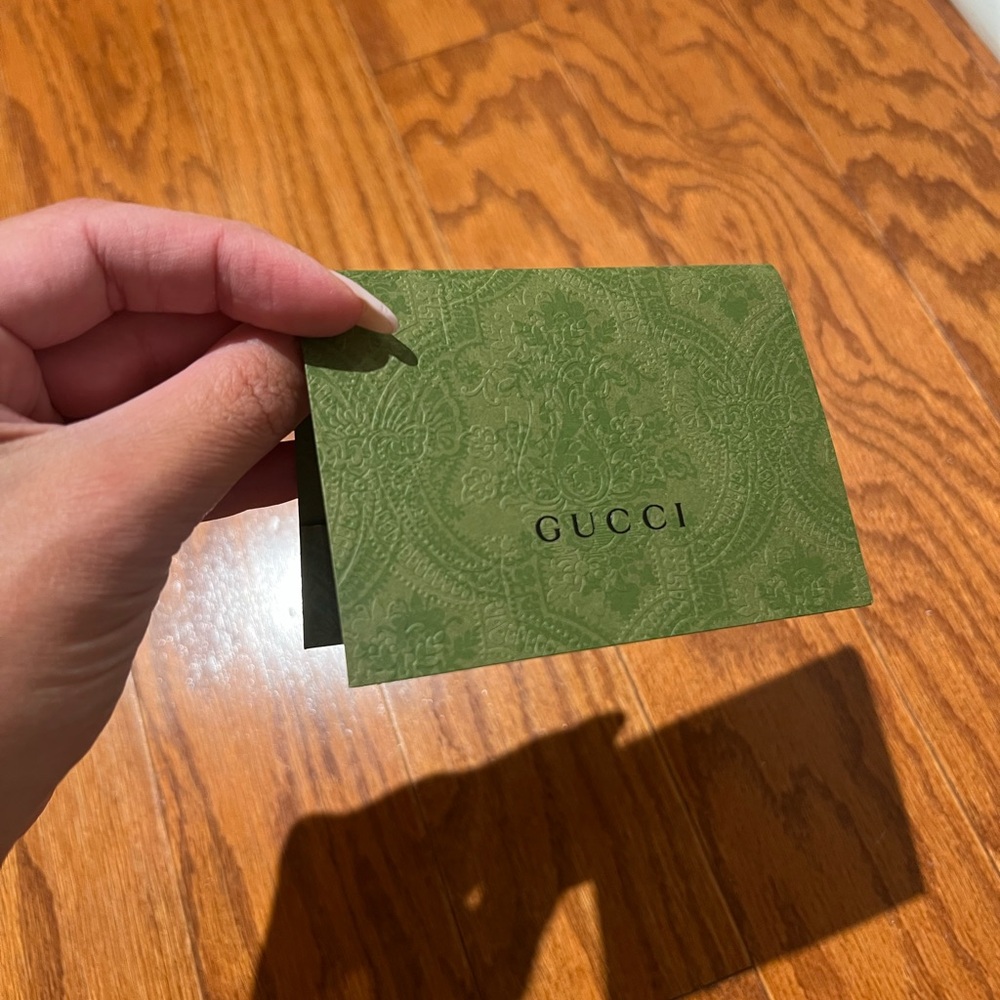 Gucci Green Stationery Card